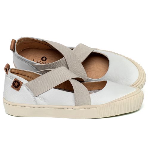 Tênis   Cano Baixo em Couro Off-White - Codigo - 153070