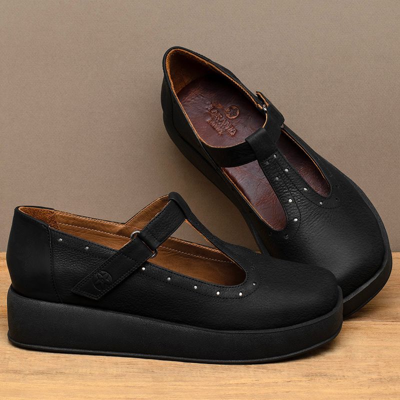 Laranja_Lima_Shoes_Sapatos_Femininos___Sandalia___Boho_Salto_de_4_cm_em_Couro_Preto_-_Codigo_-_3978_3