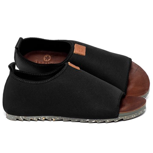 Sandália Rasteira   Flat em Neoprene Preto - Codigo - 158010