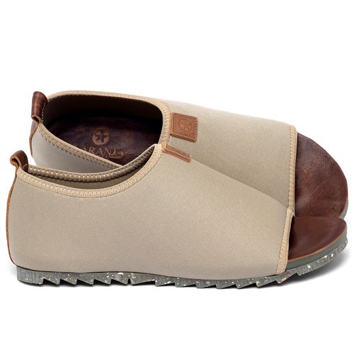 Sandália Rasteira   Flat em Neoprene Bege - Codigo - 158010