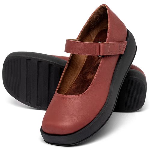 Sandália   Boho Salto de 4 cm em Couro Vermelho - Codigo - 3975