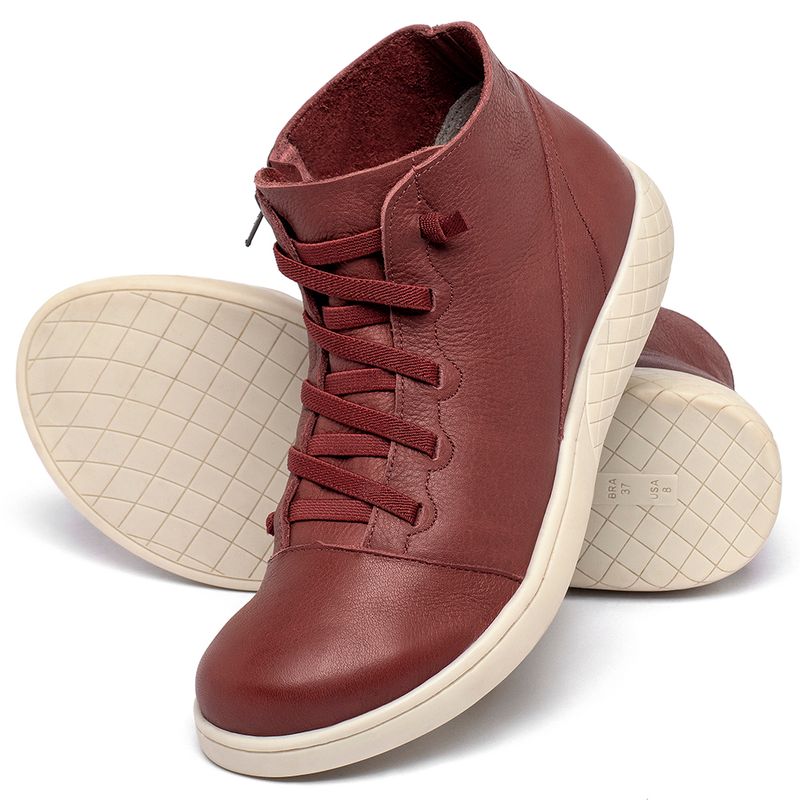 Laranja_Lima_Shoes_Sapatos_Femininos___Tenis___Cano_Alto_em_Couro_Vermelho_-_Codigo_-_148082_2