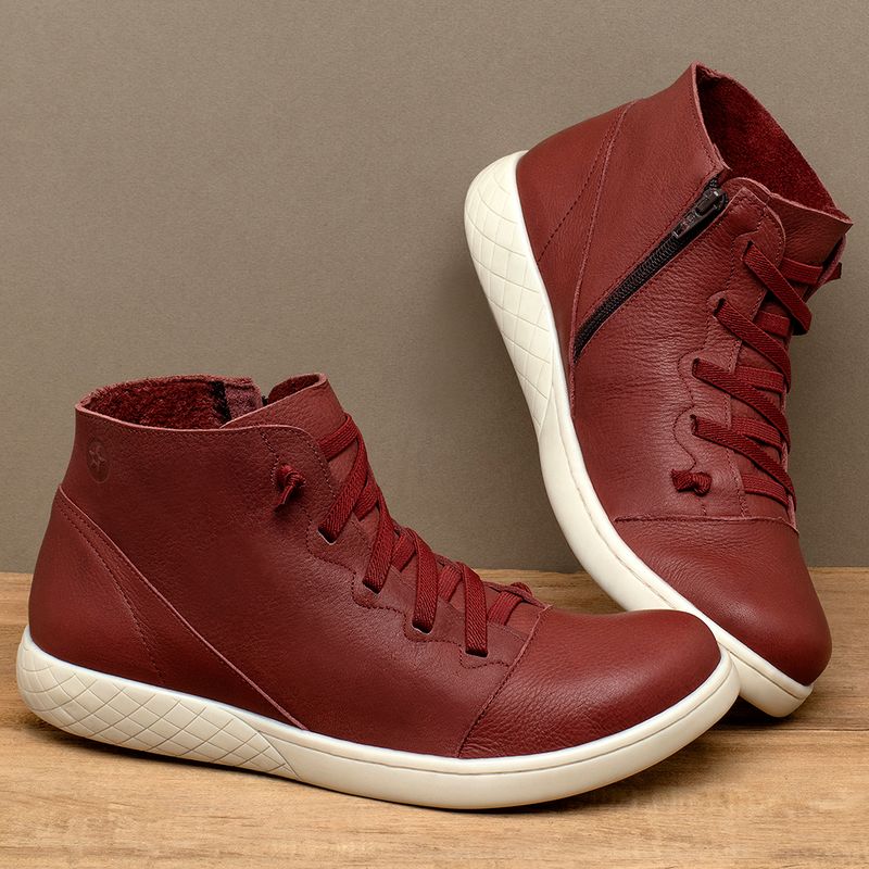 Laranja_Lima_Shoes_Sapatos_Femininos___Tenis___Cano_Alto_em_Couro_Vermelho_-_Codigo_-_148082_3