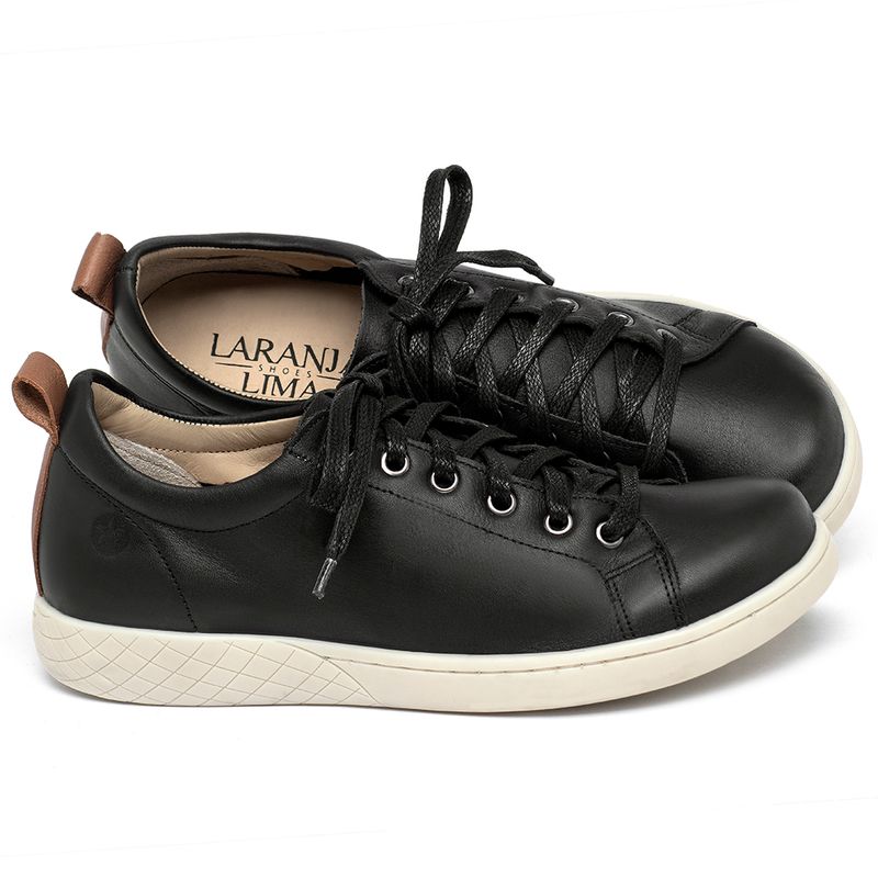 Laranja_Lima_Shoes_Sapatos_Femininos___Tenis___Cano_Baixo_em_Couro_Preto_-_Codigo_-_148083_1