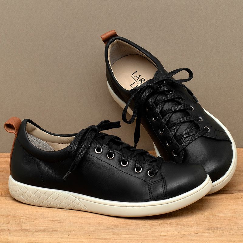 Laranja_Lima_Shoes_Sapatos_Femininos___Tenis___Cano_Baixo_em_Couro_Preto_-_Codigo_-_148083_3