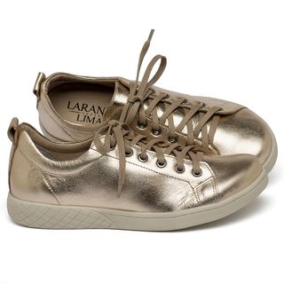 Tênis   Cano Baixo em Couro Metalizado - Codigo - 148083