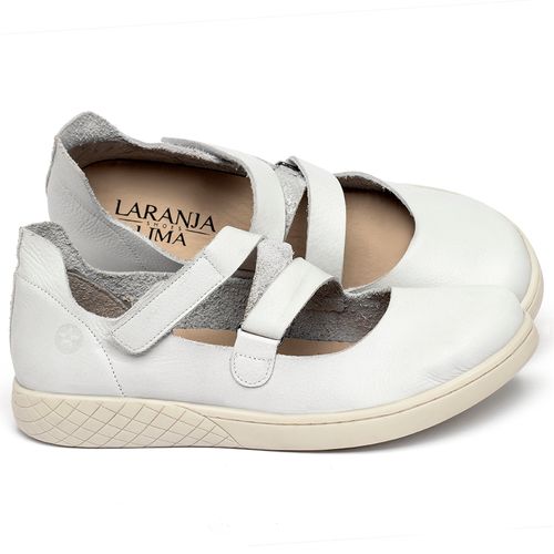 Tênis   Cano Baixo em Couro Off-White - Codigo - 148086