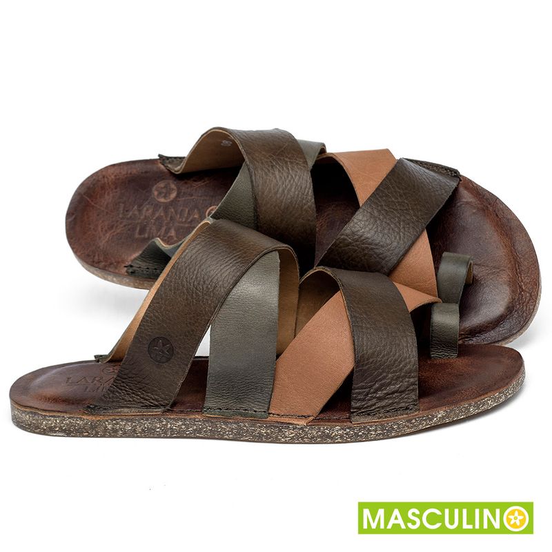 Laranja_Lima_Shoes_Sapatos_Masculinos___Rasteira_em_Couro_Cafe_-_Codigo_-_156052_1