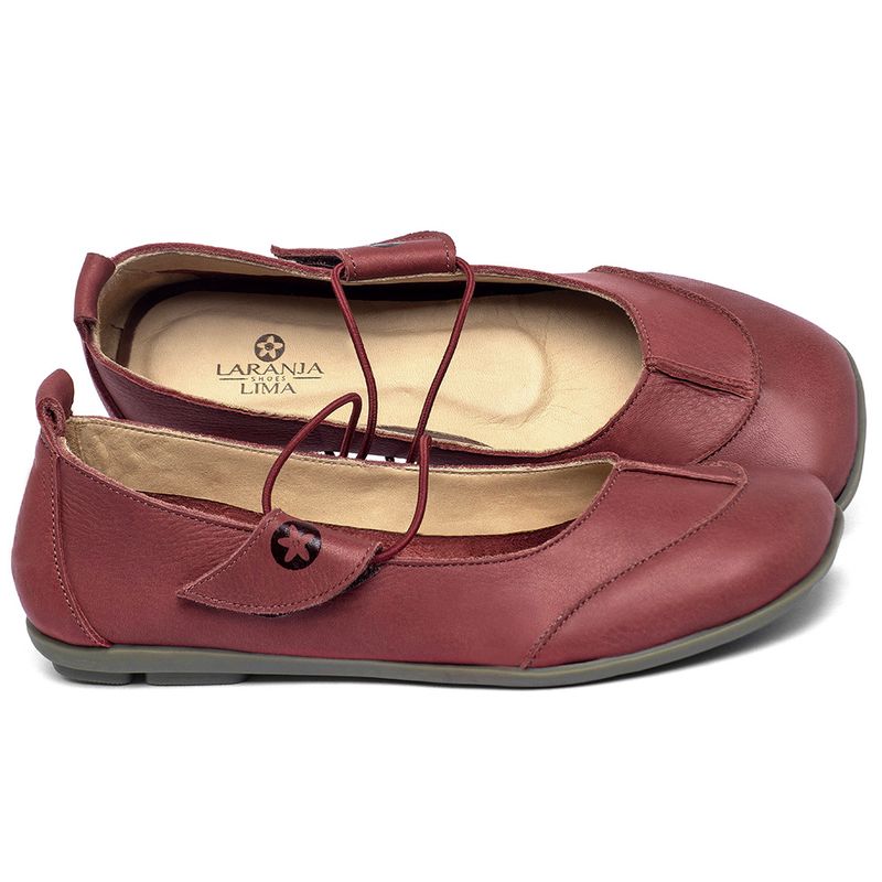 Laranja_Lima_Shoes_Sapatos_Femininos___Sapatilha___Bico_Quadrado_em_Couro_Vermelho_-_Codigo_-_9617_1