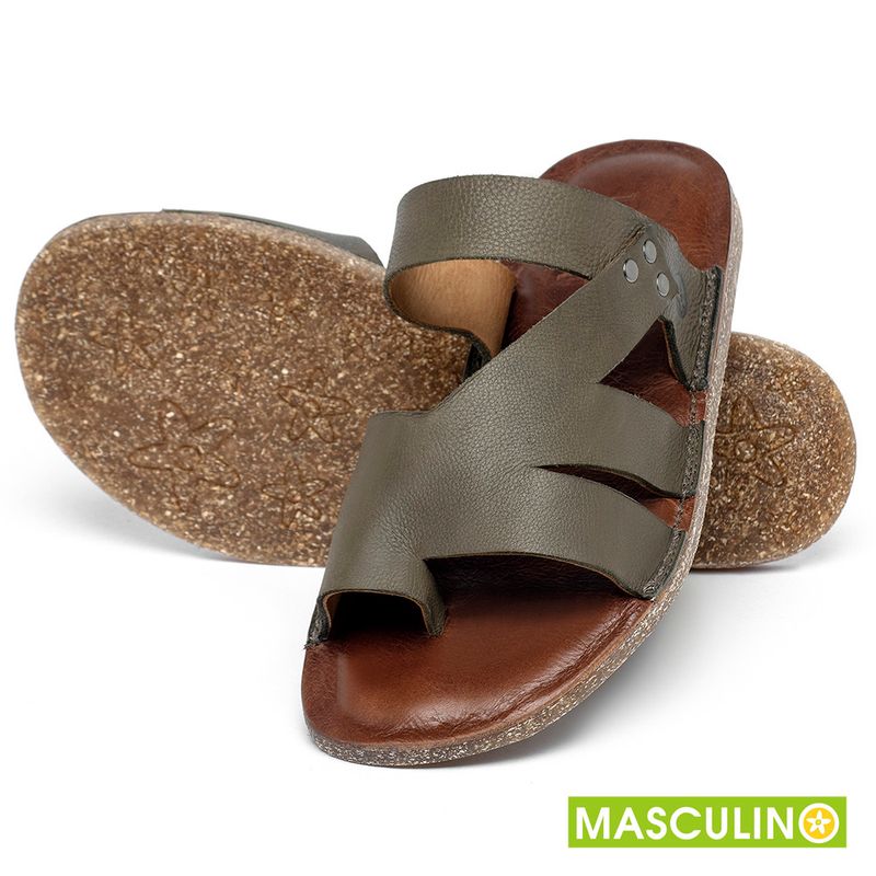 Laranja_Lima_Shoes_Sapatos_Masculinos___Rasteira_em_Couro_Musgo_-_Codigo_-_156050_2