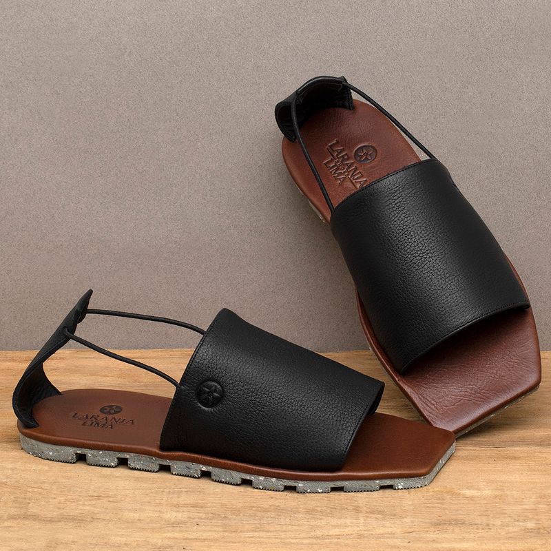 Laranja_Lima_Shoes_Sapatos_Femininos___Sandalia_Rasteira___Flat_em_Couro_Preto_-_Codigo_-_155007_3
