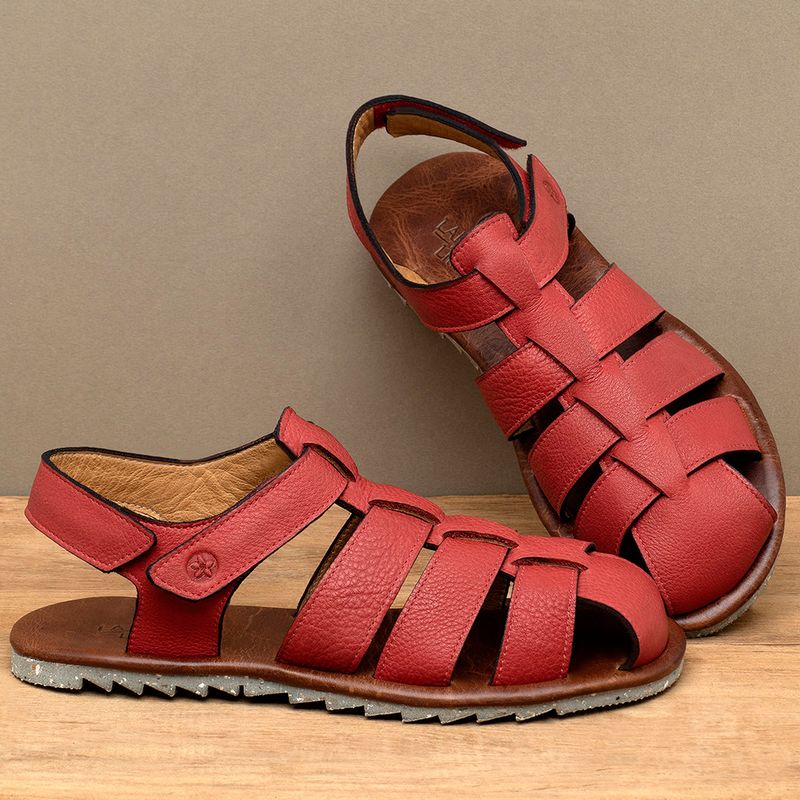Laranja_Lima_Shoes_Sapatos_Femininos___Sandalia_Rasteira___Flat_em_Couro_Vermelho_-_Codigo_-_155019_3