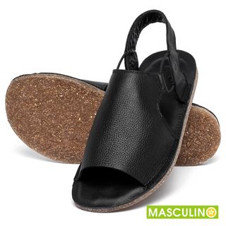 Rasteira em Couro Preto - Codigo - 156060