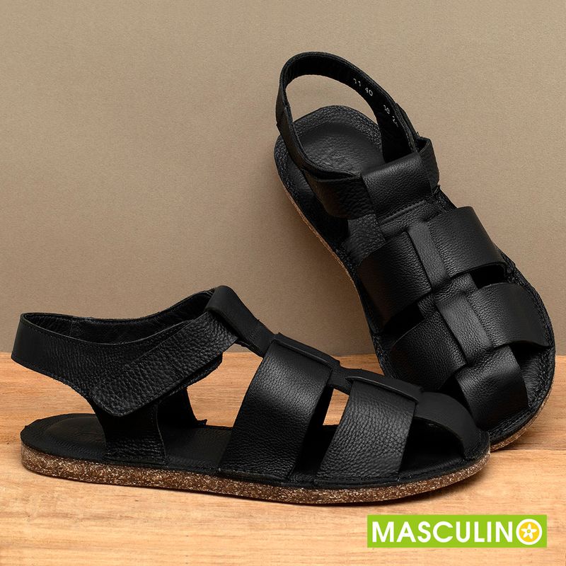 Laranja_Lima_Shoes_Sapatos_Masculinos___Rasteira_em_Couro_Preto_-_Codigo_-_156056_3