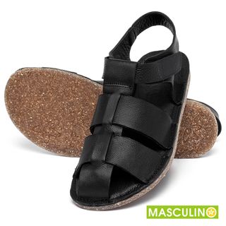 Rasteira em Couro Preto - Codigo - 156056