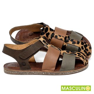 Rasteira em Couro Animal Print - Codigo - 156056
