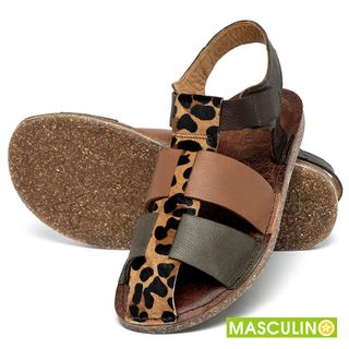 Rasteira em Couro Animal Print - Codigo - 156056