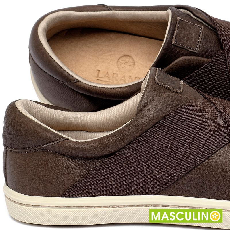 Laranja_Lima_Shoes_Sapatos_Masculinos___Tenis_Masculino___Cano_Baixo_em_Couro_Cafe_-_Codigo_-_158014_5