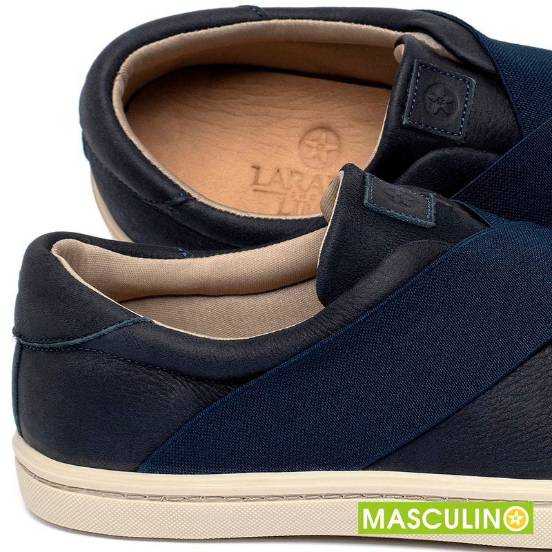 Laranja_Lima_Shoes_Sapatos_Masculinos___Tenis_Masculino___Cano_Baixo_em_Couro_Marinho_-_Codigo_-_158014_5