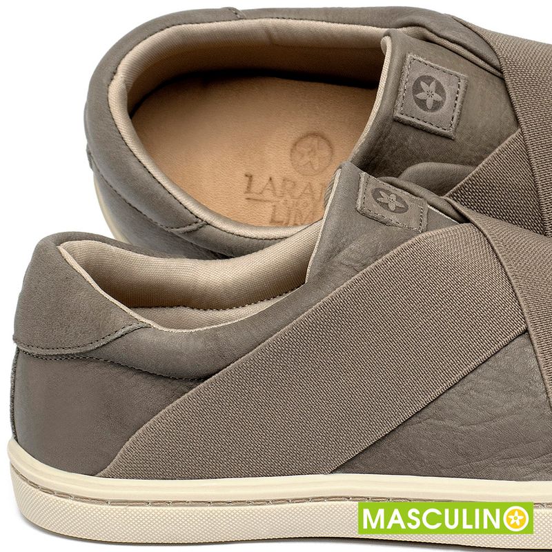Laranja_Lima_Shoes_Sapatos_Masculinos___Tenis_Masculino___Cano_Baixo_em_Couro_Cinza_-_Codigo_-_158014_5