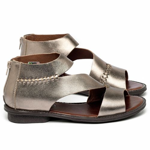 Sandália   Boho em Couro Metalizado - Codigo - 139089