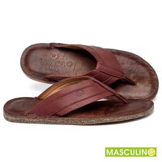 Rasteira em Couro Vermelho - Codigo - 156054