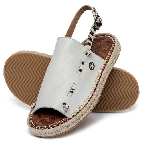 Birken em Couro Off-White - Codigo - 9633