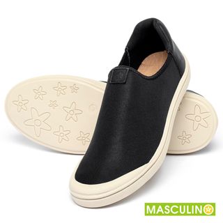 Tênis Masculino   Cano Baixo em Neoprene Preto - Codigo - 158016