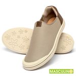 Laranja_Lima_Shoes_Sapatos_Masculinos___Tenis_Masculino___Cano_Baixo_em_Neoprene_Bege_-_Codigo_-_158016_2