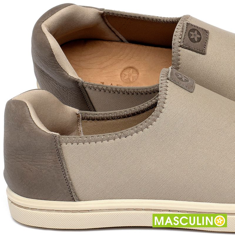 Laranja_Lima_Shoes_Sapatos_Masculinos___Tenis_Masculino___Cano_Baixo_em_Neoprene_Bege_-_Codigo_-_158016_5
