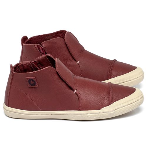 Tênis   Cano Alto em Couro Vermelho - Codigo - 156078