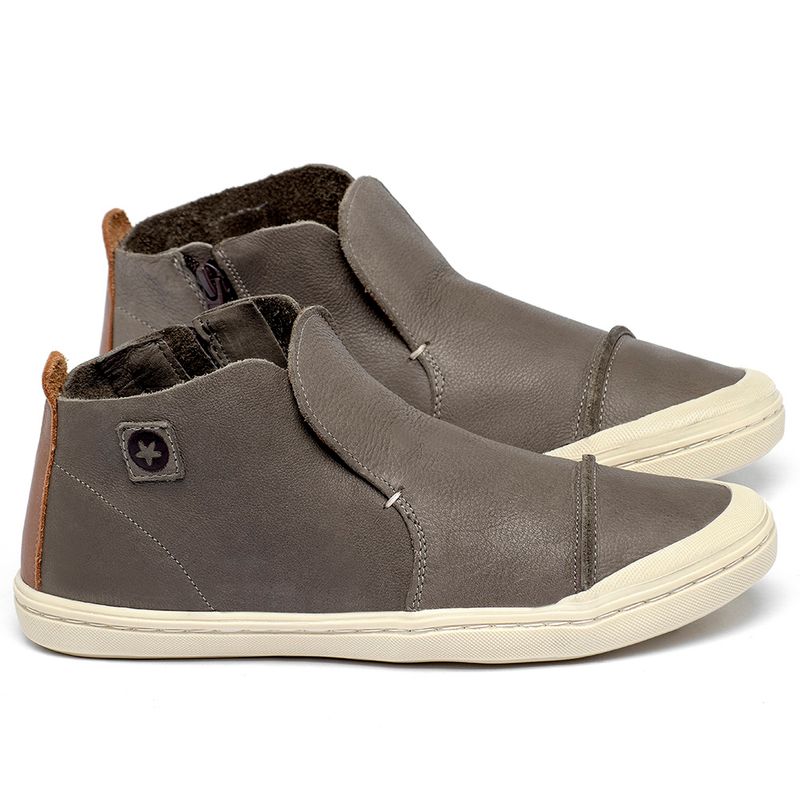 Laranja_Lima_Shoes_Sapatos_Femininos___Tenis___Cano_Alto_em_Couro_Cinza_-_Codigo_-_156078_1