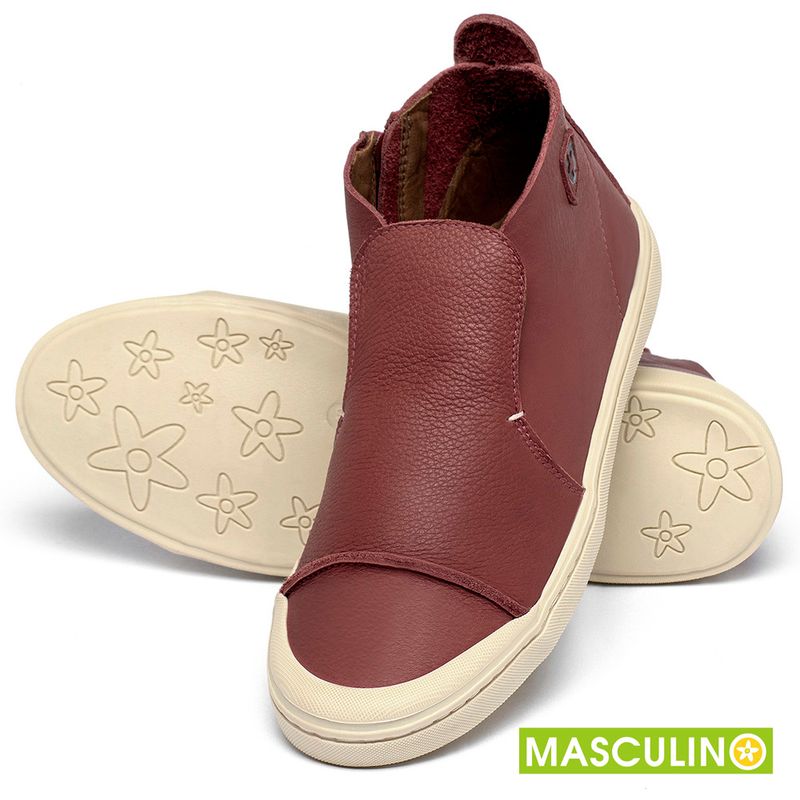 Laranja_Lima_Shoes_Sapatos_Masculinos___Tenis_Masculino___Cano_Alto_em_Couro_Vermelho_-_Codigo_-_156072_2