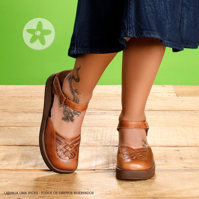 Laranja_Lima_Shoes_Sapatos_Femininos___Sandalia___Boho_Salto_de_4_cm_em_Couro_Marrom_-_Codigo_-_3981_8