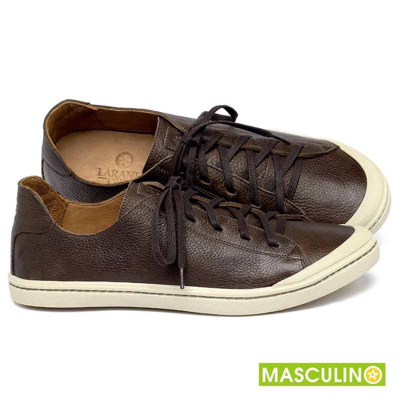 Laranja_Lima_Shoes_Sapatos_Masculinos___Tenis_Masculino___Cano_Baixo_em_Couro_Cafe_-_Codigo_-_158015_1