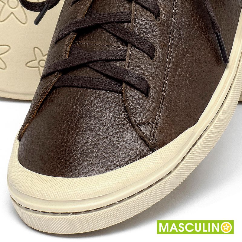 Laranja_Lima_Shoes_Sapatos_Masculinos___Tenis_Masculino___Cano_Baixo_em_Couro_Cafe_-_Codigo_-_158015_6