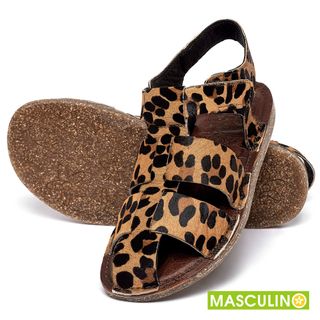 Rasteira em Couro Animal Print - Codigo - 156057