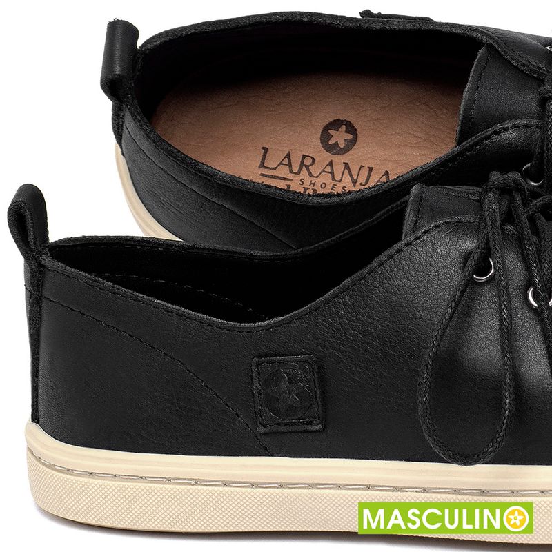 Laranja_Lima_Shoes_Sapatos_Masculinos___Tenis_Masculino___Cano_Baixo_em_Couro_Preto_-_Codigo_-_156073_5