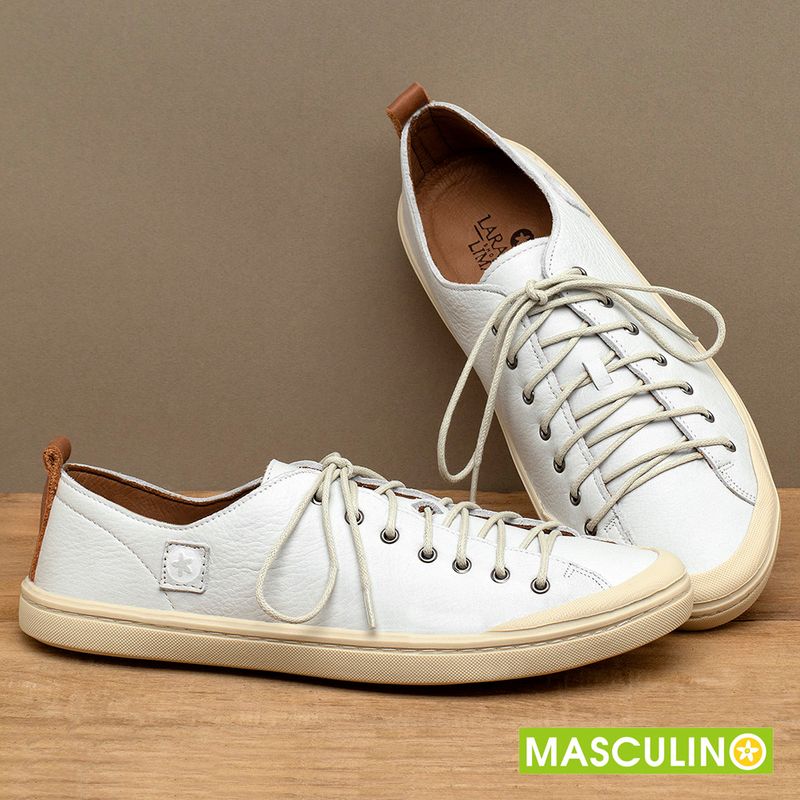 Laranja_Lima_Shoes_Sapatos_Masculinos___Tenis_Masculino___Cano_Baixo_em_Couro_Off-White_-_Codigo_-_156073_3