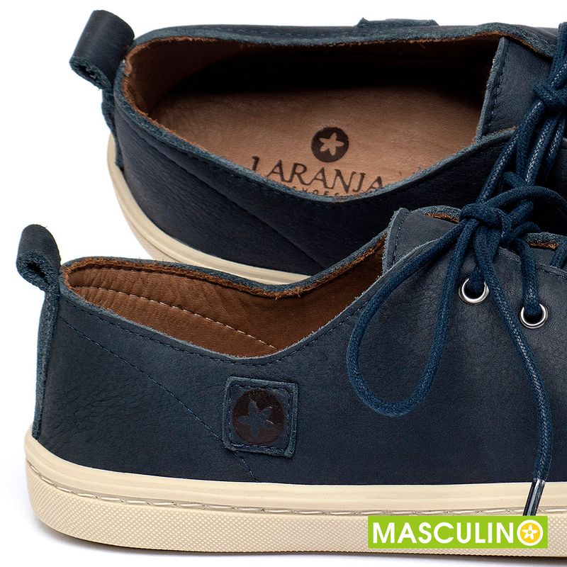 Laranja_Lima_Shoes_Sapatos_Masculinos___Tenis_Masculino___Cano_Baixo_em_Couro_Marinho_-_Codigo_-_156073_5