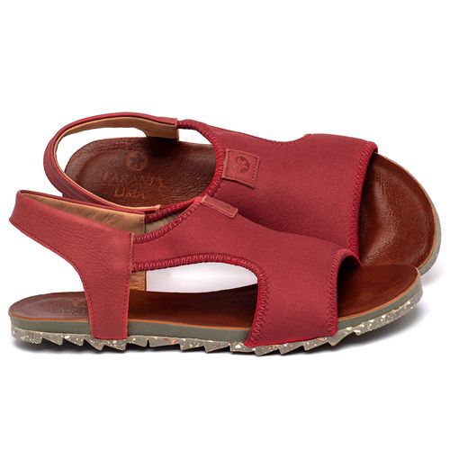 Sandália Rasteira   Flat em Neoprene Vermelho - Codigo - 158011