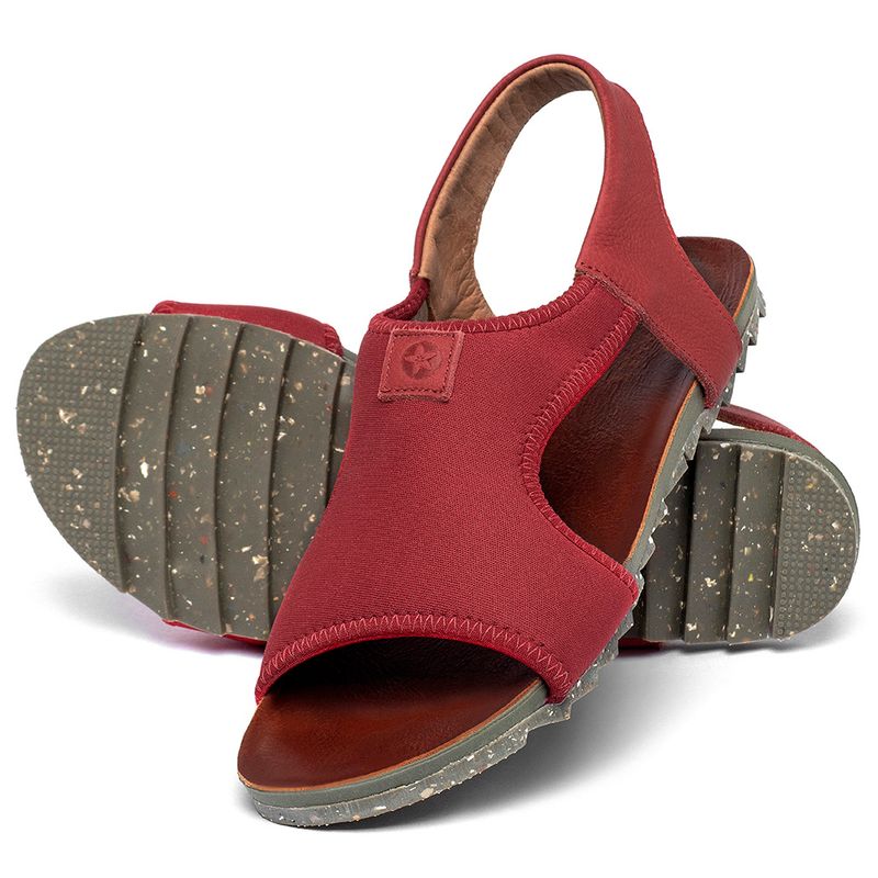 Laranja_Lima_Shoes_Sapatos_Femininos___Sandalia_Rasteira___Flat_em_Neoprene_Vermelho_-_Codigo_-_158011_2