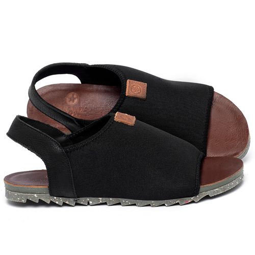 Sandália Rasteira   Flat em Neoprene Preto - Codigo - 158013