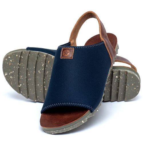 Sandália Rasteira   Flat em Neoprene Marinho - Codigo - 158013