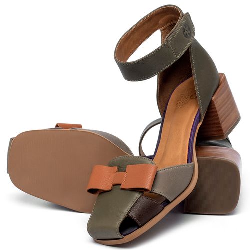 Sandália   Laranja Lima Shoes Classic Salto de 5 cm em Couro Colorido - Codigo - 3940