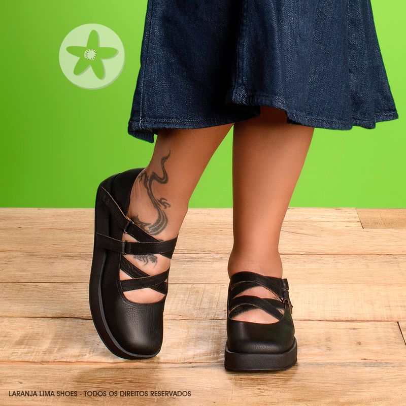 Laranja_Lima_Shoes_Sapatos_Femininos___Sandalia___Boho_Salto_de_4_cm_em_Couro_Preto_-_Codigo_-_3979_8