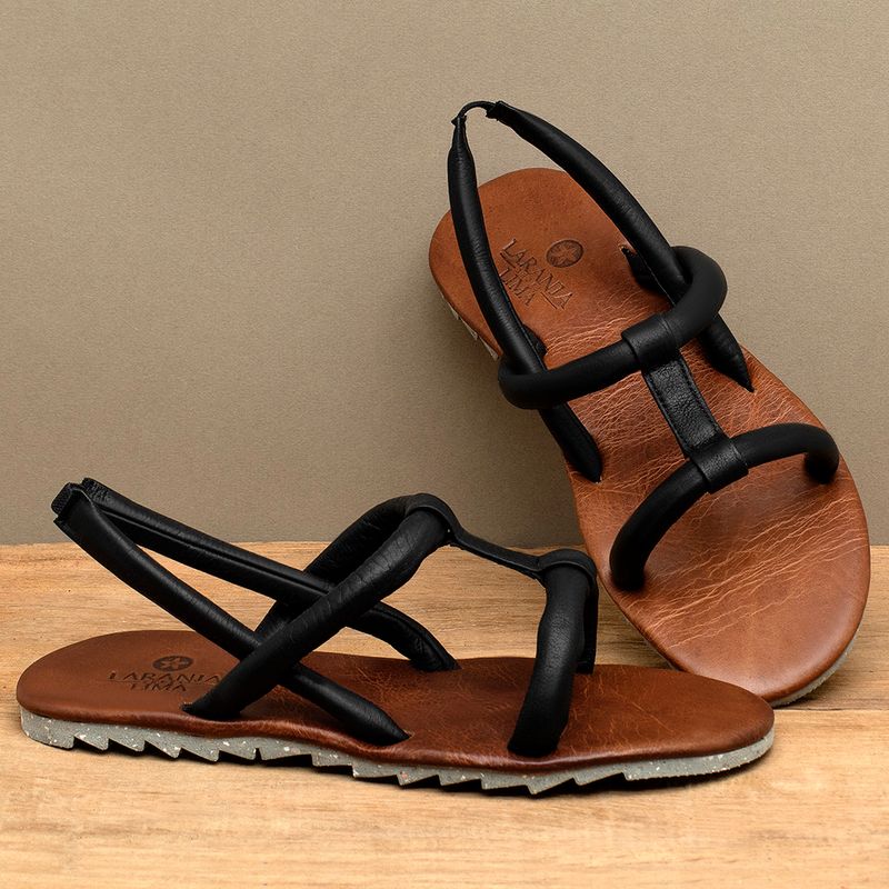 Laranja_Lima_Shoes_Sapatos_Femininos___Sandalia_Rasteira___Flat_em_Couro_Preto_-_Codigo_-_155024_3