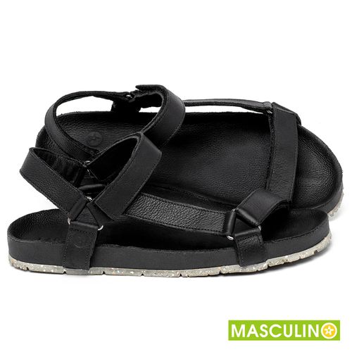 Rasteira em Couro Preto - Codigo - 156087