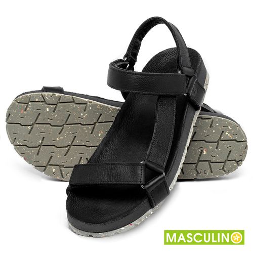 Rasteira em Couro Preto - Codigo - 156087