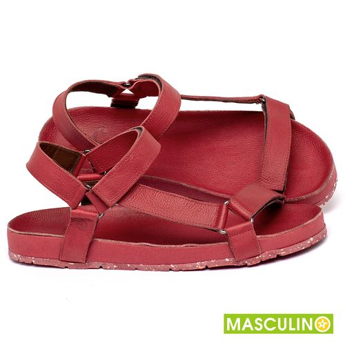 Rasteira em Couro Vermelho - Codigo - 156087